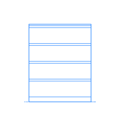 Furniture Dressers Chests Ikea Malm 4 Drawer Chest Svg Line Art, Free Vectors File